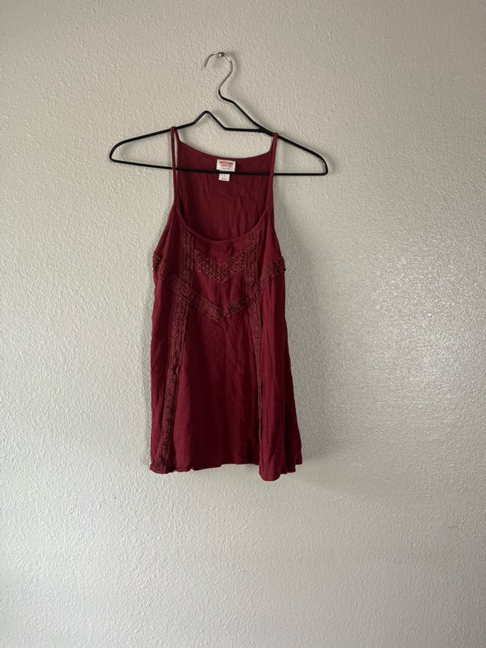 Mossimo Supply Co. Burgundy Lace-Trim Camisole